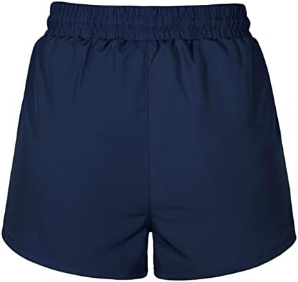 Shorts esportivos secos rápidos para feminino cintura elástica de academia solta, shorts de verão respiráveis ​​shorts de verão