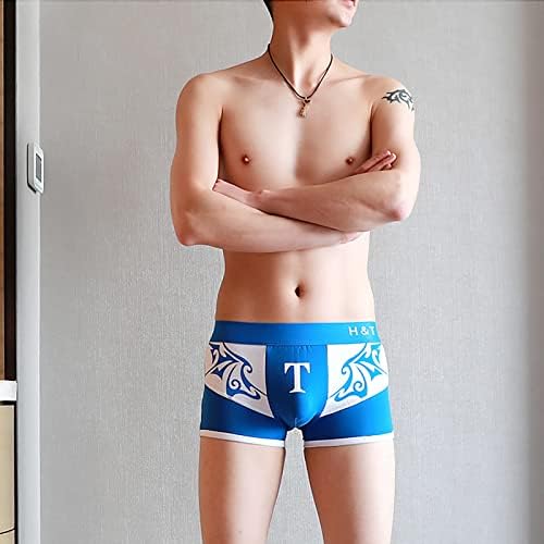 BMISEGM MENS MENUROU RUNCE MENINO MENINO DE AUTRIDADE DE ALGULA PRIMEIRA DE COLOTON PRIMENTO SEXY Juventude Four Seasons Mid Waist Boxer Stud