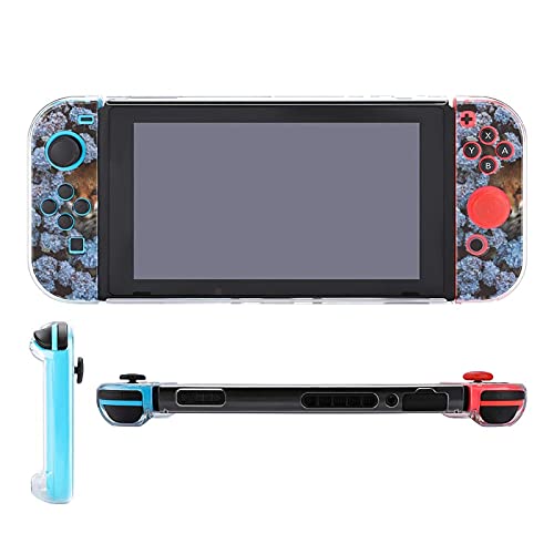 Caso para Nintendo Switch, Fox com Blue Flower Flor Futer Pieces Defina acessórios de console de casos de capa protetora