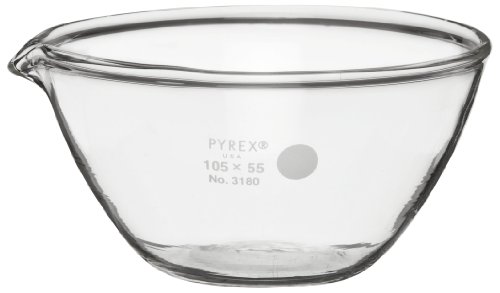 Corning Pyrex 3180-90 vidro de borossilicato de 170 ml de evaporação de fundo plano, 90 mm de altura de 90 mm x 50 mm de