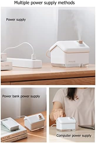 Syksol Guangming - Mini um pequeno umidificador de ar, umidificador do quarto USB, umidificador de desktop do escritório, criativo, branco, branco
