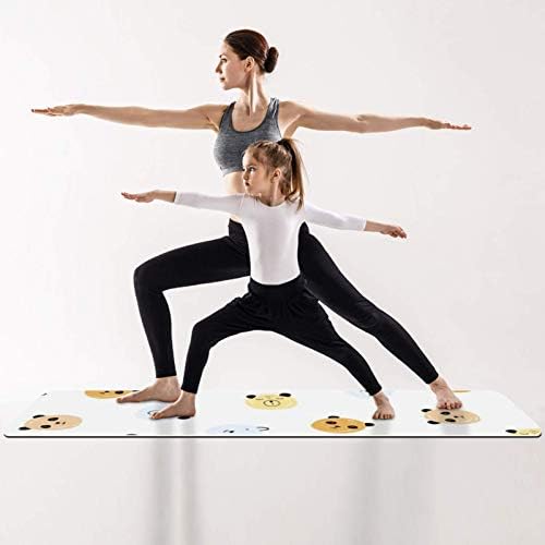 Padrão de urso de cor unicey Exercício e fitness sem deslizamento 1/4 tapete de ioga para ioga pilates e exercício de