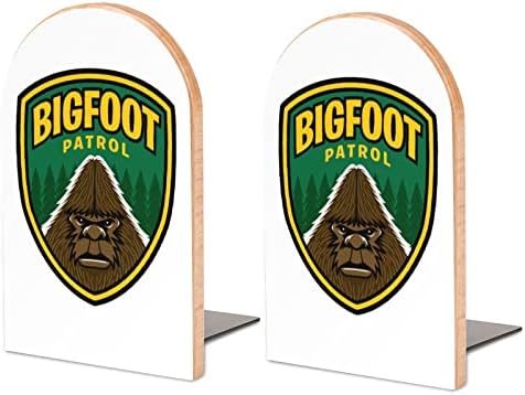Bigfoot Patrol Wood Decorativo Livros Livros não esquisitos End para prateleiras 1 par 7 x 5 polegadas