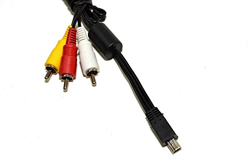 HQRP Mini USB a 3 RCA Audio Video Cable para Canon EOS 1D, 1D C, 10D, 100D, 500D, 550D, 600D, 650D, 700D, 750D,