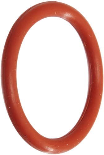 234 O-ring de silicone, durômetro 70A, vermelho, 3 ID, 3-1/4 OD, 1/8 Largura