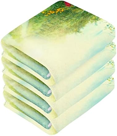 ROAD ROAD ROUS CONJUNTO DE LAVAÇÃO 12X12in, 6 embalagem de algodão absorvente Toalha de algodão pratos de cozinha de cozinha, toalha de mão de limpeza macia, secagem rápida