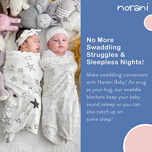 Norani Baby Snugababe Swaddle | Algodão orgânico | Cobertor de Swaddle de bebê recém -nascido patenteado com inserções