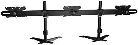 Montagens AMER AMR3S32: Montagem de monitor triplo grande - suporte de mesa - Deslays de até 3/três telas de 32 polegadas