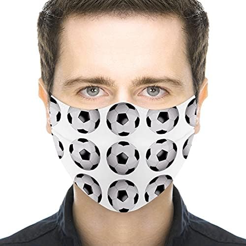 Máscara ajustável 1pcs com 2 filtros máscara de pó de poeira com filtros design de futebol imprimido esporte ao ar livre