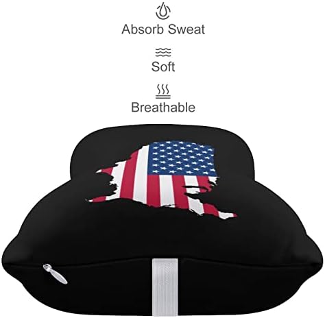America Flag Mapa Carifa do carco de pescoço 2 PCs Cabeça de cabeça respirável Coscada universal Pescoço macio suporta apoio de