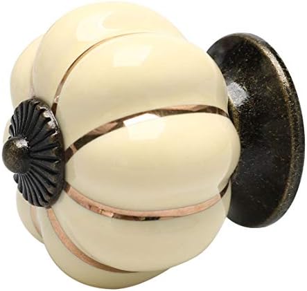 Botão de cerâmica Moneyn, alças de mobília, botão de tração da gaveta, maçaneta de cerâmica gaveta vintage gaveta de abóbora em forma