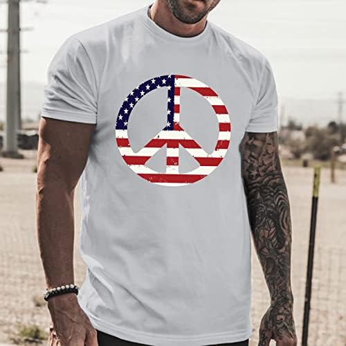 Camisas de verão para homens masculino verão casual bandeira de paz camiseta blusa redonda pescoço curto mass de camisetas gráficas