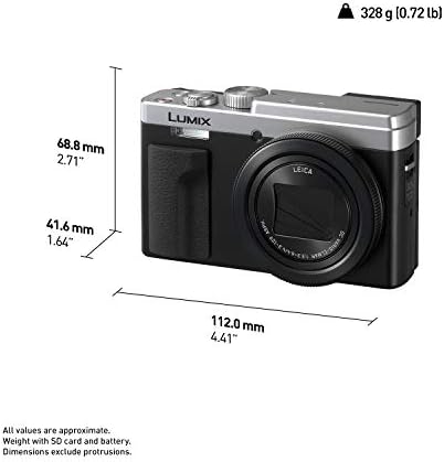 Câmera digital Panasonic Lumix ZS80 20.3MP, lente de zoom de viagem 30x 24-720mm, vídeo em 4K, estabilizador de imagem óptica e