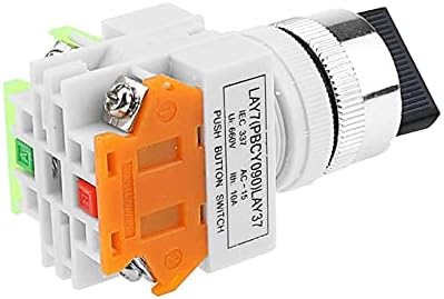 Makee lay37 22mm interruptor rotativo 2/3 botão rotativo 1no/1nc e 2no interruptor rotativo DPST interruptor de travamento