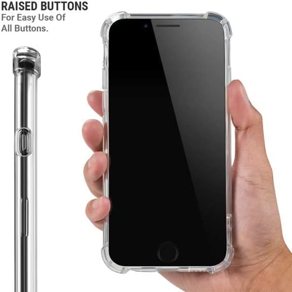 Skinit Clear Phone Case Compatível com o iPhone 8 - Oficialmente licenciado NFL Las Vegas Raiders Design
