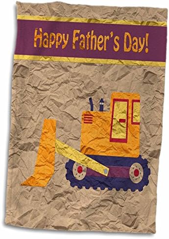 Bulldozer 3drose, dia dos pais felizes, efeitos amassados, laranja, marrom, roxo - toalhas