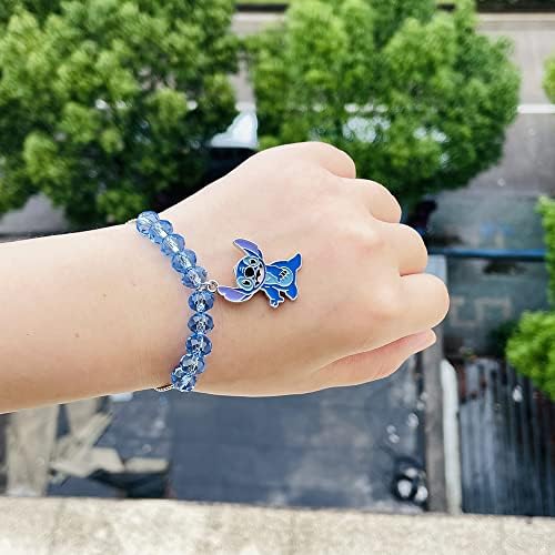 Anime Stitch Ohana Angel Colar - Cartoon Ambiental Zinc liga Pingentes de pedra de zinco, ohana jóias presentes para meninas