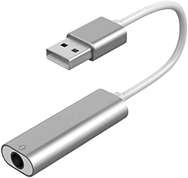 Adaptador de áudio USB para PC, 2 polegadas Plug Play Computador Externo 7.1 canal USB CARTA DE SOM EXTERNAL COR ALEMAND.