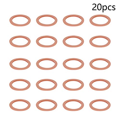 Arruela plana de cobre m10 aicosineg 0,39 x0,55 x0.04 ajuste de junta de anel plano para conexões de parafuso elétrico para parafuso