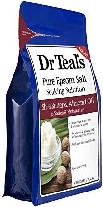 Dr. Teal Salt Salt Sheity Butter Oil Bath Bath Solicle com óleos essenciais - pacote de 4, 3 lb de sacos selvagens - amolecer