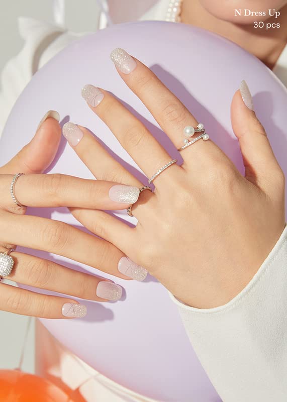 Tiras de unhas de gel semi -curadas Ohora - funciona com lâmpadas de unhas, qualidade de salão, duradouras, fácil de aplicar e remover - inclui 2 almofadas de preparação, arquivo de unha e palito de madeira