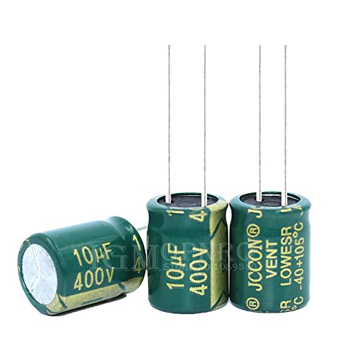 10pcs 400V10UF 8x12mm Capacitor eletrolítico de alumínio High Frequente Baixa impedância 8x12mm