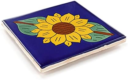 Caixa de 90-4¼ x 4¼ girassol 2 - Talavera mexicana telhas cerâmicas