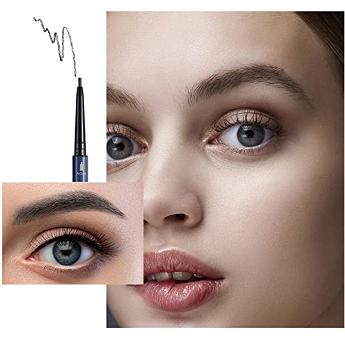 Sobrancelha pomada de maquiagem escura de testa lápis lápis lápis Ultra Fine Mechanical Pencil Brows e preenchimento de áreas mais