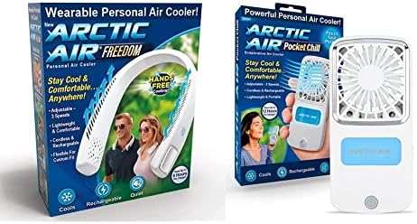 Arctic Air Freedom Personal Air Cooler por Ontel & Pocket Chill Personal Air Cooler por Ontel - poderoso ventilador