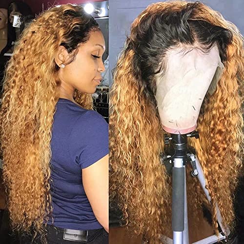 Honey Blonde ombre colorido 13x6 hd transparente renda frontal cabelos humanos perucas brasileiras cabelos para mulheres negras