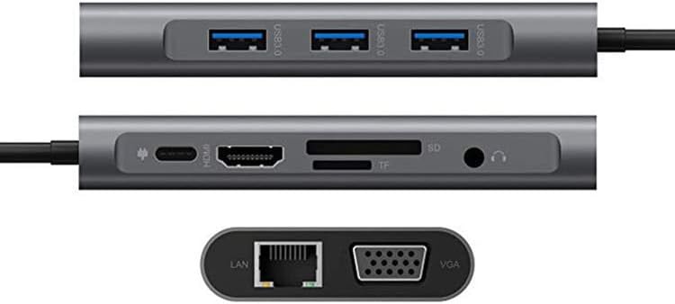 10 em 1 cubo 8 portas tipo C para HDMI RJ45 Hub Laptop Docking Stations Universal