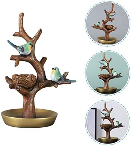 Zerodeko 1pc Chavening Home Storage Rack Jewelry Stand Stand Stand Tree Resin Ornament