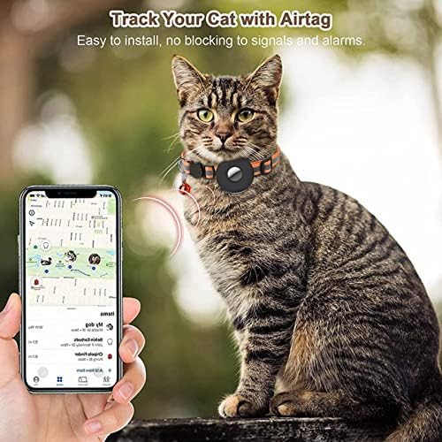 Colar de gato tgone airtag com colarinho de gato breakaway bell airtag gato reflexivo colarinho de cinta ajustável com suporte de airtag 1 cm de largura colares de gravata borboleta para cães pretos