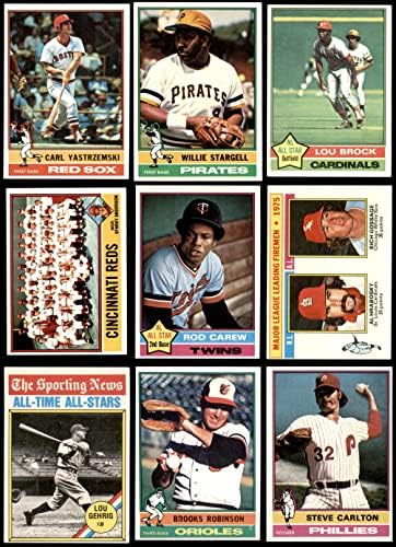 1976 Topps Baseball Complete Conjunto Ex