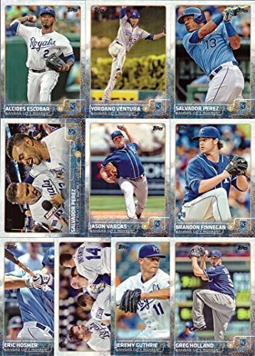 2015 Topps Baseball Cards Kansas City Royals Team Set Including Lorenzo Cain, Eric Hosmer, Wade Davis, Royals Team Card, Salvador