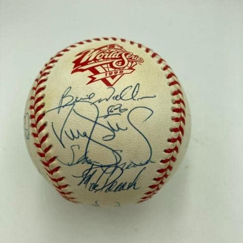 1998 Yankees World Series Champs Team assinou o beisebol Derek Jeter JSA CoA - Bolalls autografados