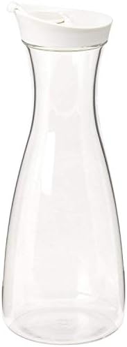 Grande jarra de jarra de plástico branco - acrílico -bpa livre - 57 oz. - Qualidade premium - para suco - água - vinho - chá gelado ou leite - não é adequado para bebidas quentes - sem adesivos!