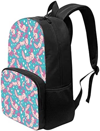 Mochila de mochila de mochila axolotl de gongbawa para pacote de livros para crianças primárias em idade pré -escolar com laptop