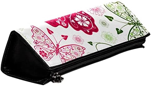 Bolsa de maquiagem tbouobt bolsa de bolsa cosmética bolsa bolsa com zíper, abstrate arte borboleta flor