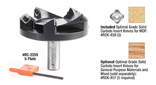 Ferramenta Amana - 5 FL Spoilboard 3/4 Shank, Grade Industrial