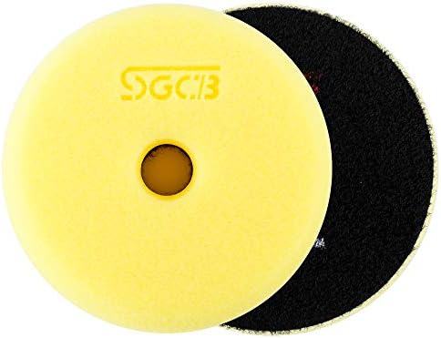 SGCB 3 ”ro/Da Buffing Pad Polishing Sponge Pad, Média Corte pesado Ponto de pãezinha fino fino Gancho liso e acabamento de loop Pad para réguas de espuma para remoção de defeito de rodo