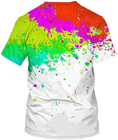 UNISSISEX 3D Padrão impressa T-shirts de manga curta Camisetas Casuais Teses de camiseta colorida camiseta de camiseta