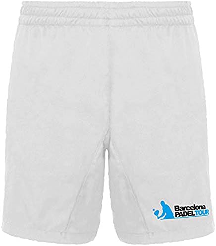 BARCELONA PADEL TOUR | Shorts com bolsos para homens | Faixa respirável curta com estampa de bandel | Roupa de esporte