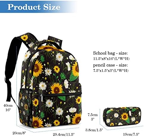 Mochila laptop VBFOFBV, mochila elegante de mochila de mochila casual bolsa de ombro para homens, girassol margarida floral