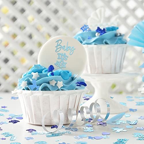 1100 peças é um garoto confete de confetes de chá de bebê de confete de gênero Revelar confetti confete de feliz aniversário