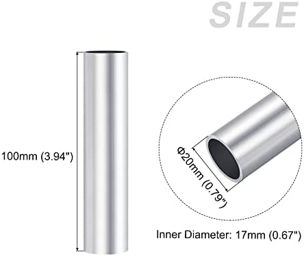 Metallixity 6063 Tubo de alumínio, tubulação redonda de alumínio - Para móveis para casa, máquinas, artesanato de bricolage
