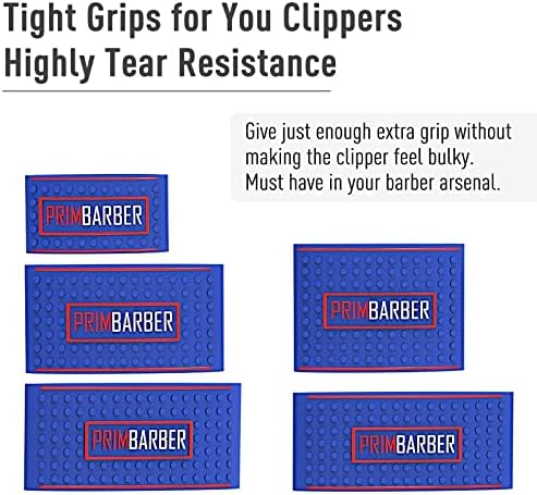 PRIMBARBER PROFISSIONAL BARBE BANDS CLIPPER 5 PCS, Bandas de clipper de barbeiro não deslizante, manga de barbeiro de resistência
