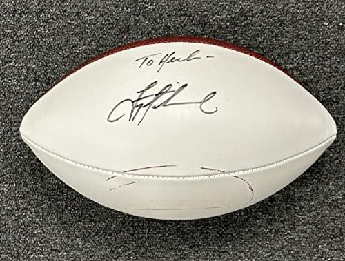 Troy Aikman Dallas Cowboys Hofer assinou futebol da NFL com holograma - bolas de futebol autografadas