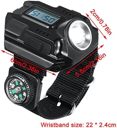 CZDYUF LED LANTHLOOGEL LANTHLIGH Recarregável Compass Watch Light Luz portátil Light XPE Ferramenta de iluminação para caminhada de
