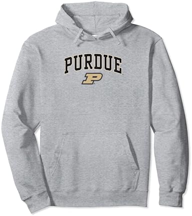 Purdue Boilermakers Arch Over Heather Gray Pullover Hoodie